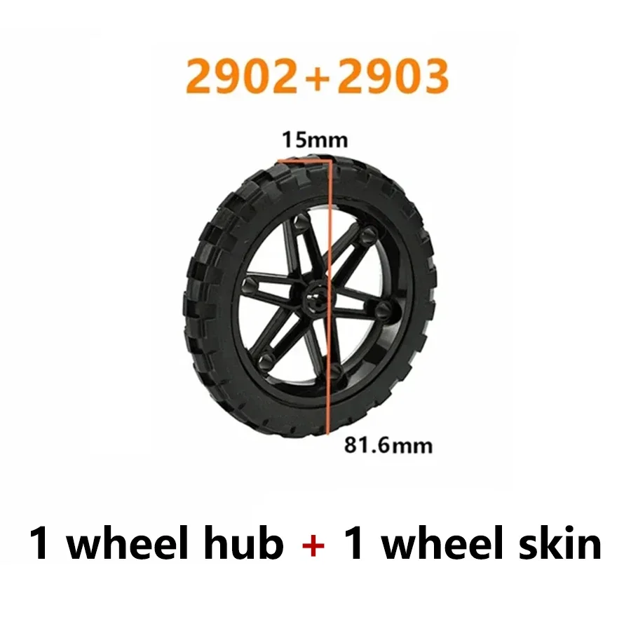 MOC Tire Wheel Hub Truck Construction Building Blocks mattoni tecnici Car Set moto Wheel 56145 56908 44309 92402 55976