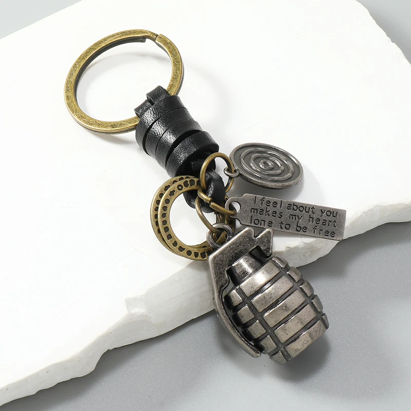 Fashion jewelry grenade shape pendant keychains