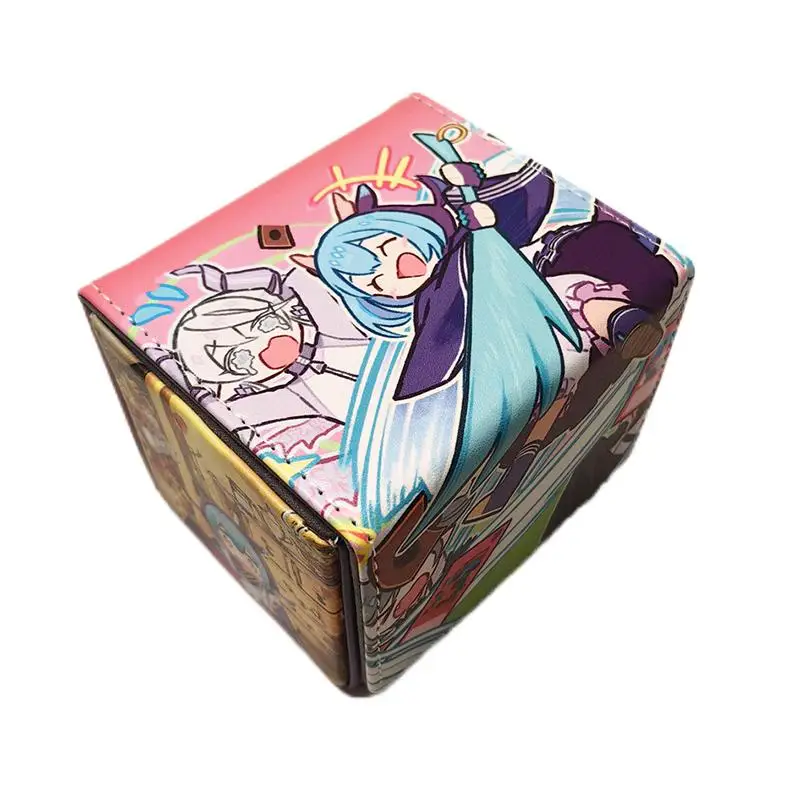 

Коробка для колоды карт для карт Yugioh MTG, 100+ чехлов для колоды подходит для TCG CCG, коробка для хранения карт из искусственной кожи, совместимая с коллекционными торговлями