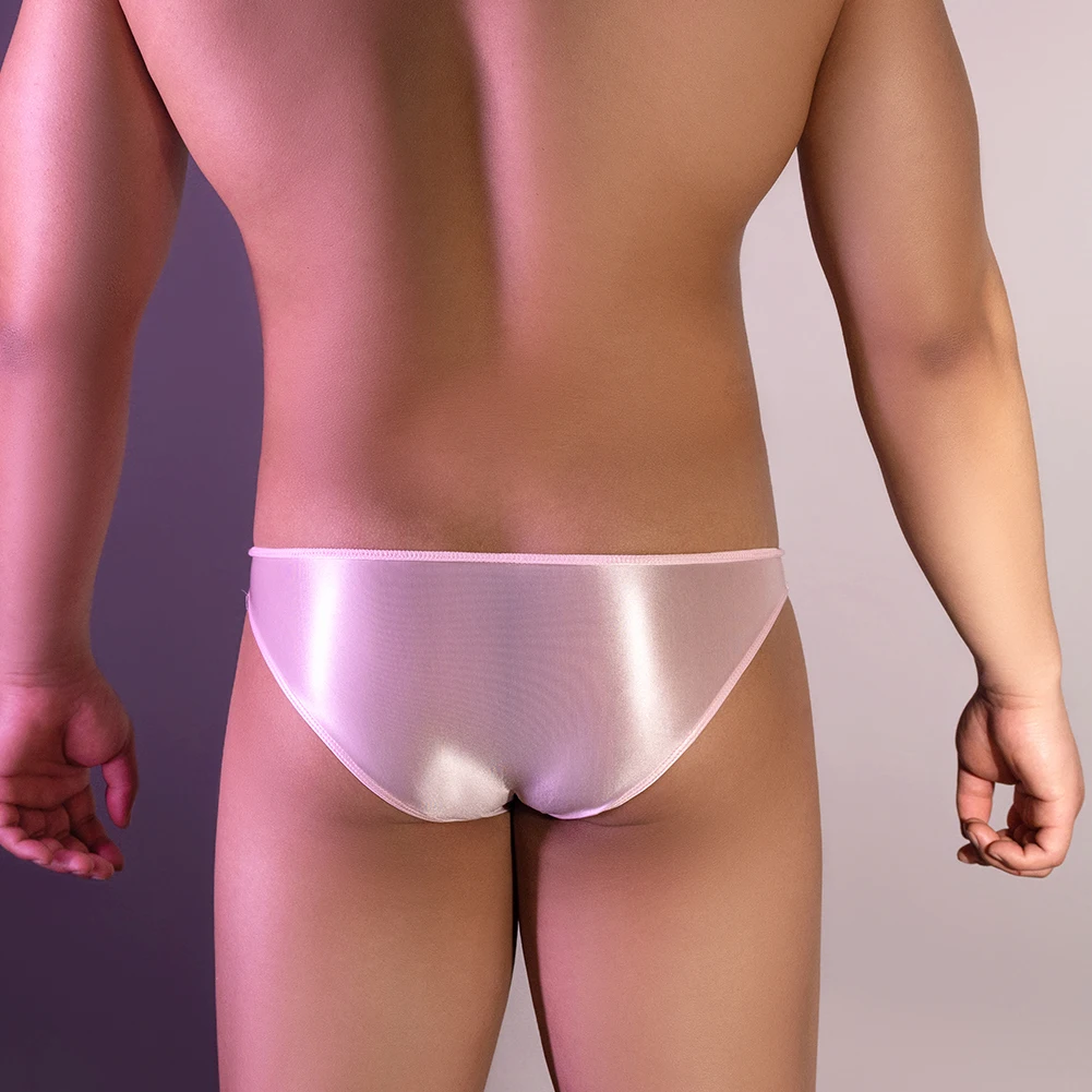 Underwear Men Briefs Lingerie Low Rise Nylon Panties See Through Soft Solid Color Strecth T-back Thong Underpants