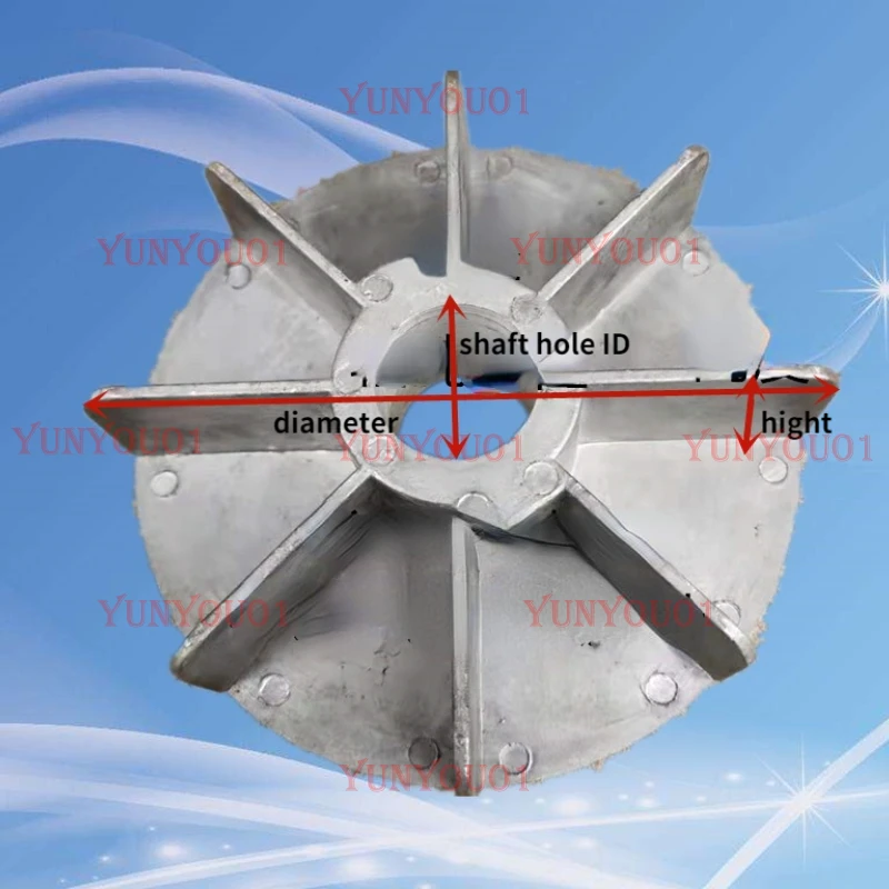 Boiler Fan Rotor Electric Motor Cooling Impeller Aluminum Alloy for Boiler High Temperature Fan Wind Wheel Motor Cooling Blade