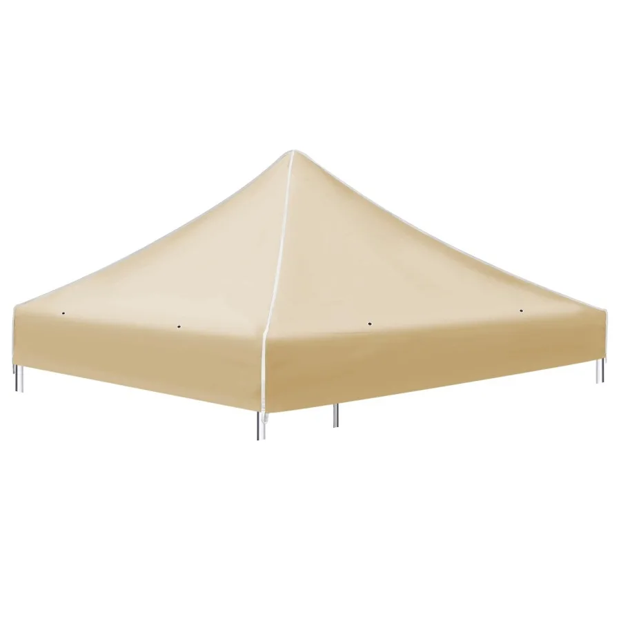 

SUNRISEUMBRELLA Ez pop Up Instant Canopy 10'X10' Replacement Top Gazebo EZ Canopy Cover Patio Pavilion Sunshade Polyester Beige