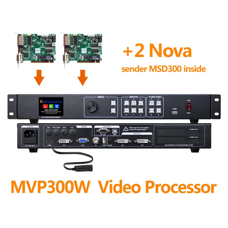 Amoonsky MVP300W高品質ledビデオプロセッサ新しいwifiビデオウォールコントローラ屋内シームレススイッチャー