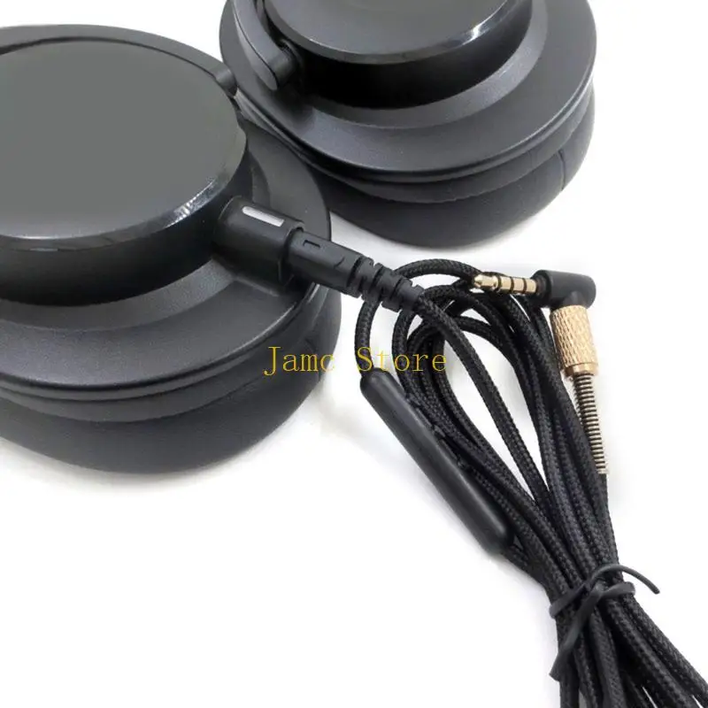 LX0B Premium Braided Cable Control for ATH M50X/M40X/M70X Headphones