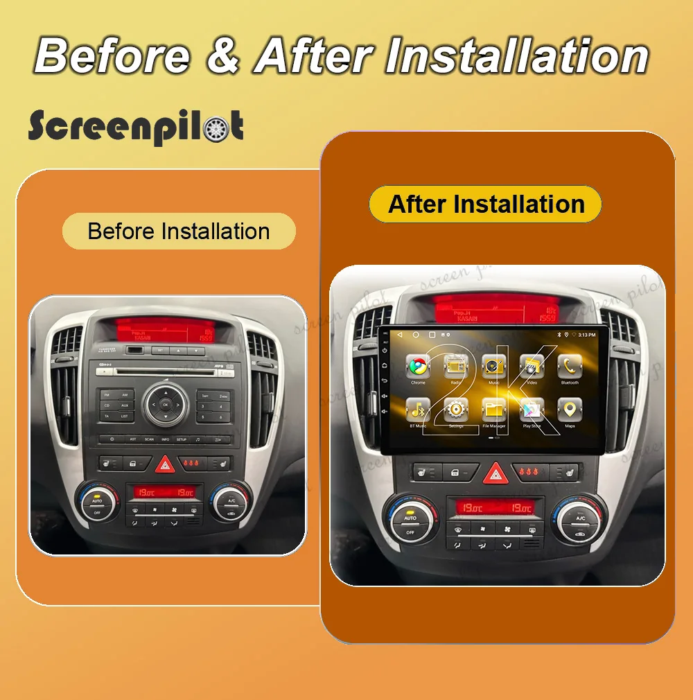 Android 16 For Kia Ceed ED 2006 2007 2008 2009 2010 2011 2012 Stereo Android Auto Multimedia Video Player Mirror Link 5G RDS