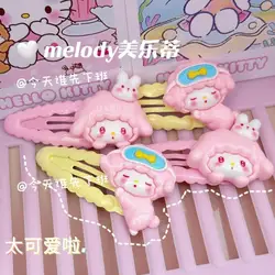 2Pcs My Sweet Piano Sanrio Spinka do włosów One Word Clip Fringe Clip Ornaments Creative Design Kawaii Girl Decoration Prezent urodzinowy