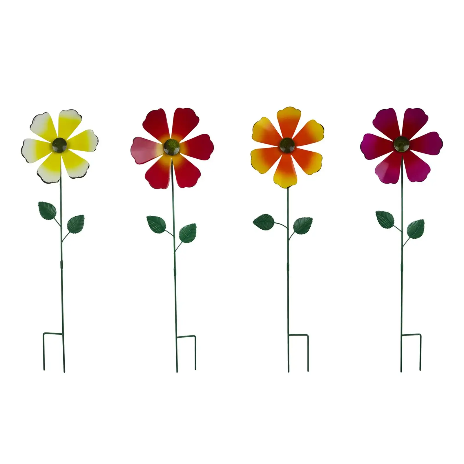 

Metal Flower Decorative Garden Stake Windspinner for Patio Planter Pot Porch