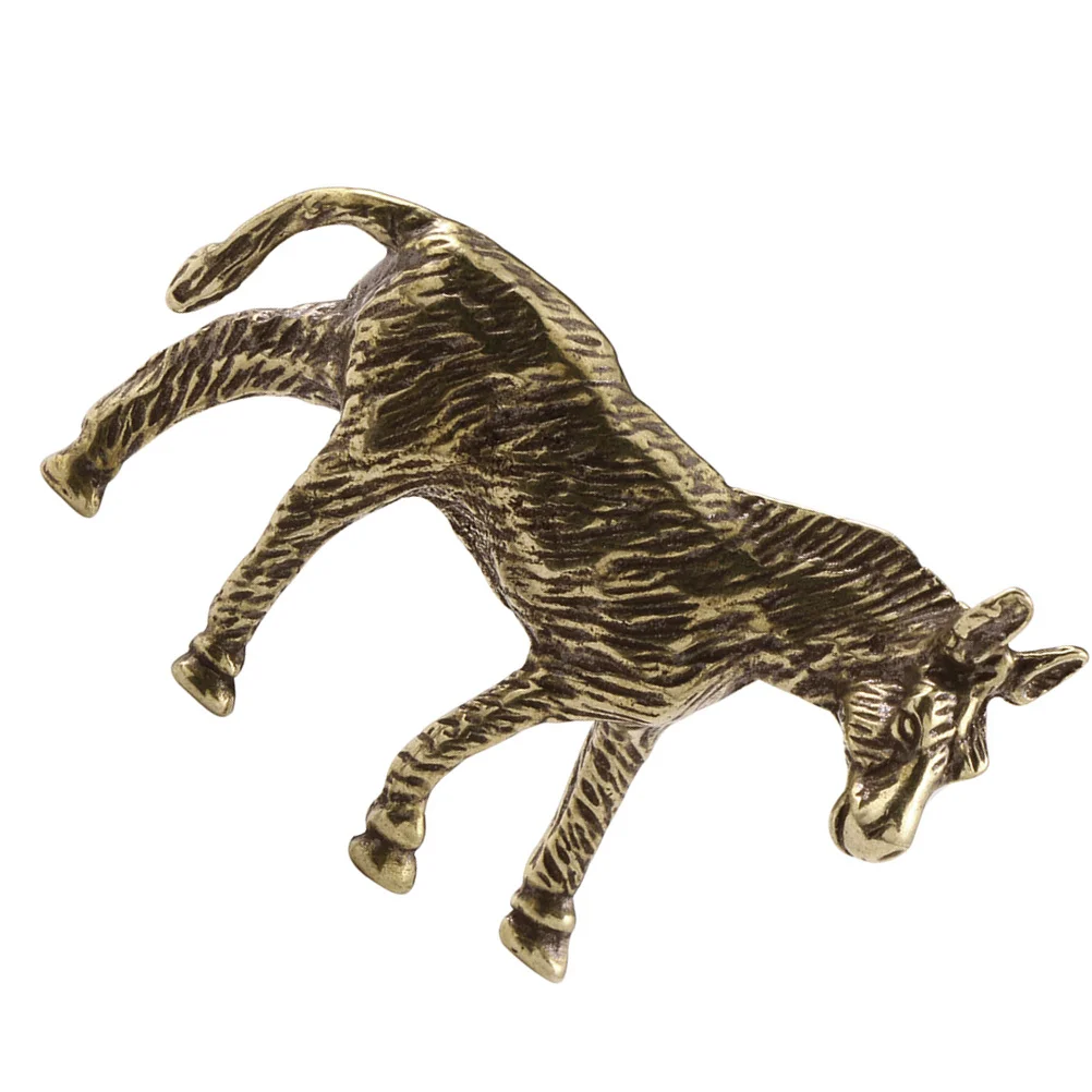 

Brass Mini Home Decor Standing Statue Desktop Ornament Standing Donkey Statue Donkey For Kids Craft Gift