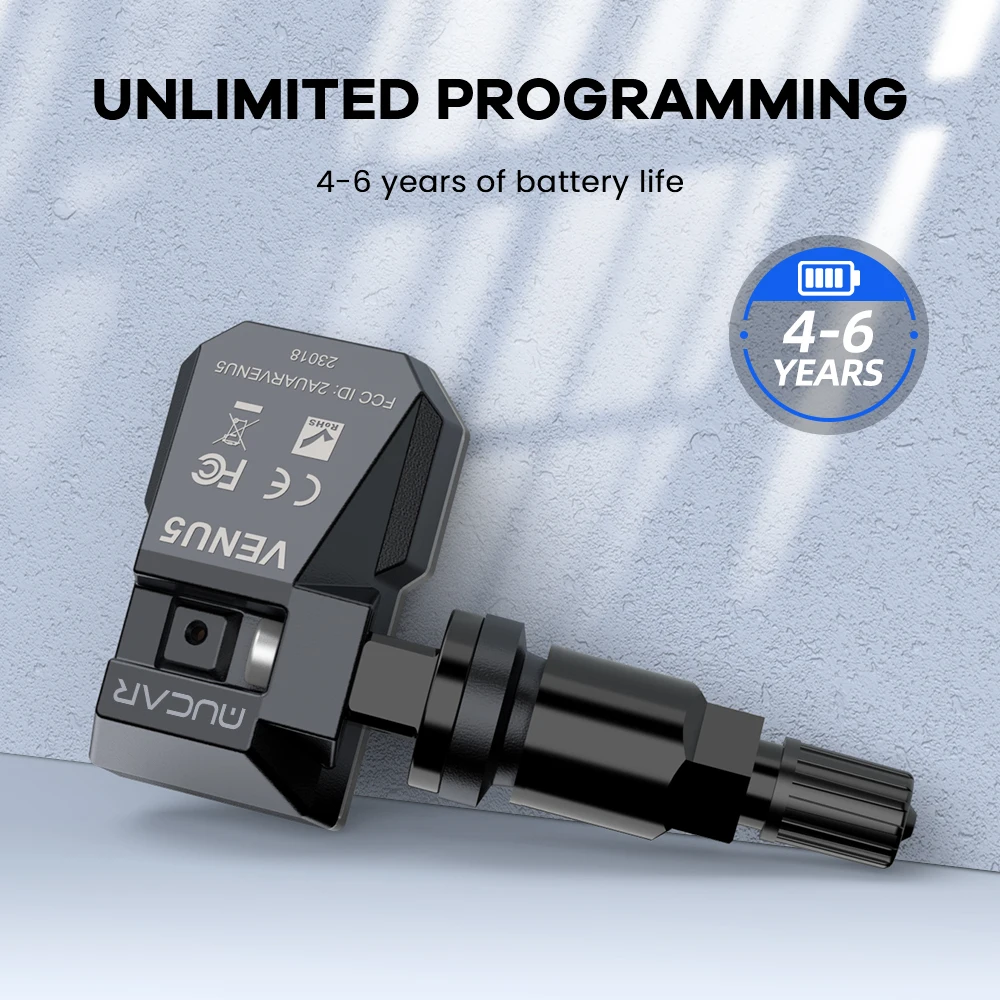 MUCAR VENU 5 Car Tire Pressure Sensor 315MHz/433MHz  4pcs TPMS Tire Pressure Monitor Sensor IP67 Waterproof view 2