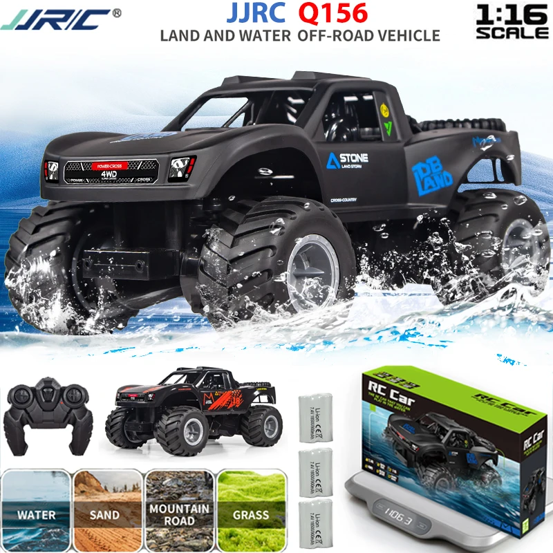 JJRC Q156 1/16 4WD Off Road Car High Speed 2.4G Amphibious Climbing Vehicle Waterproof Stunt Remote Control Children Toys Gift