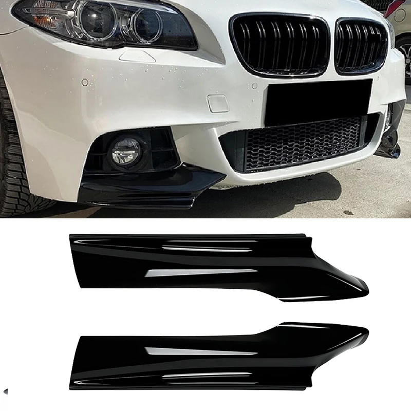 For BMW 5 series F10 F11 M Sport 520i 530i 2011~2017 Car Accessories Front Bumper Side Splitter Lip Spoiler Cover Spoiler Flap