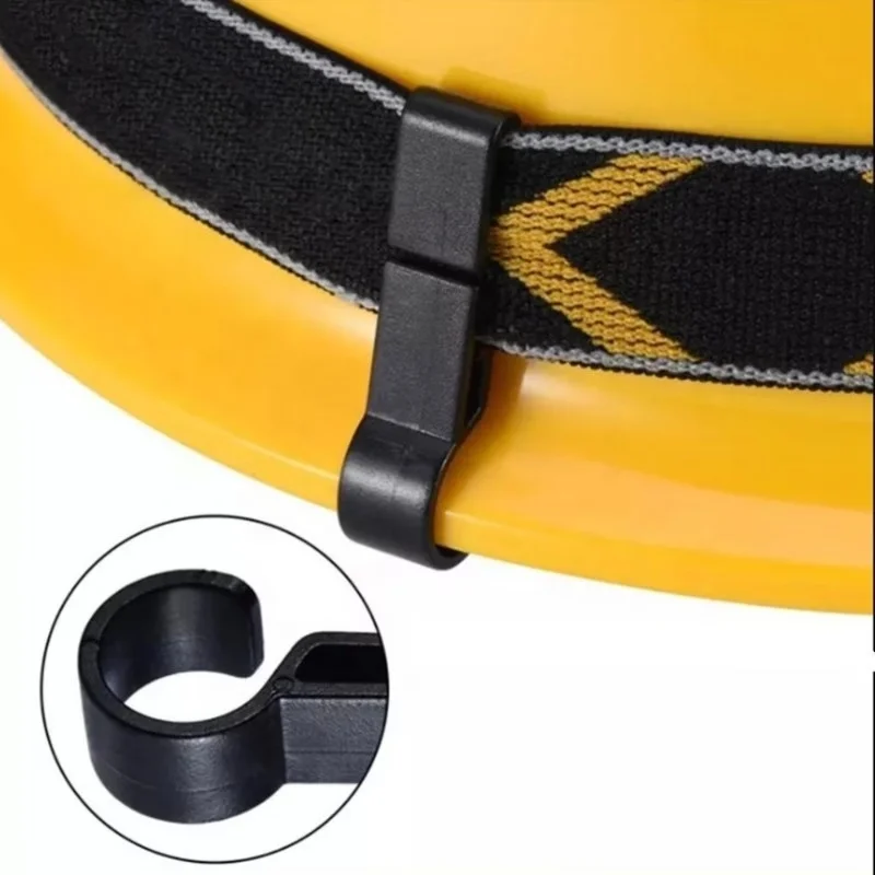 10 Pcs Anti-slip Helmet Clips, Sturdy Clips for Mounting Headlamps and Flashlights, Outdoor & Construction Use