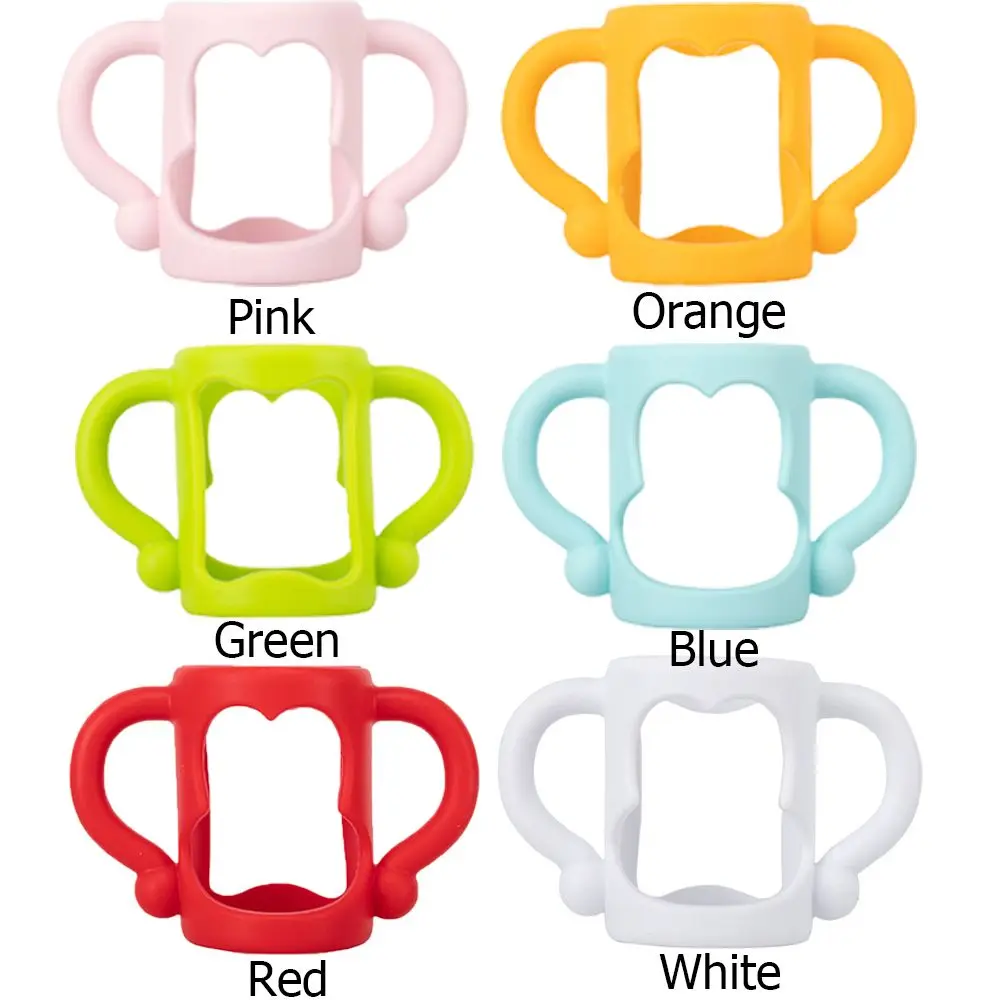 

Portable Heat Resistant Safety Wide Mouth Grip Feeding Bottles Accessories Baby Bottle Handles Universal Handle