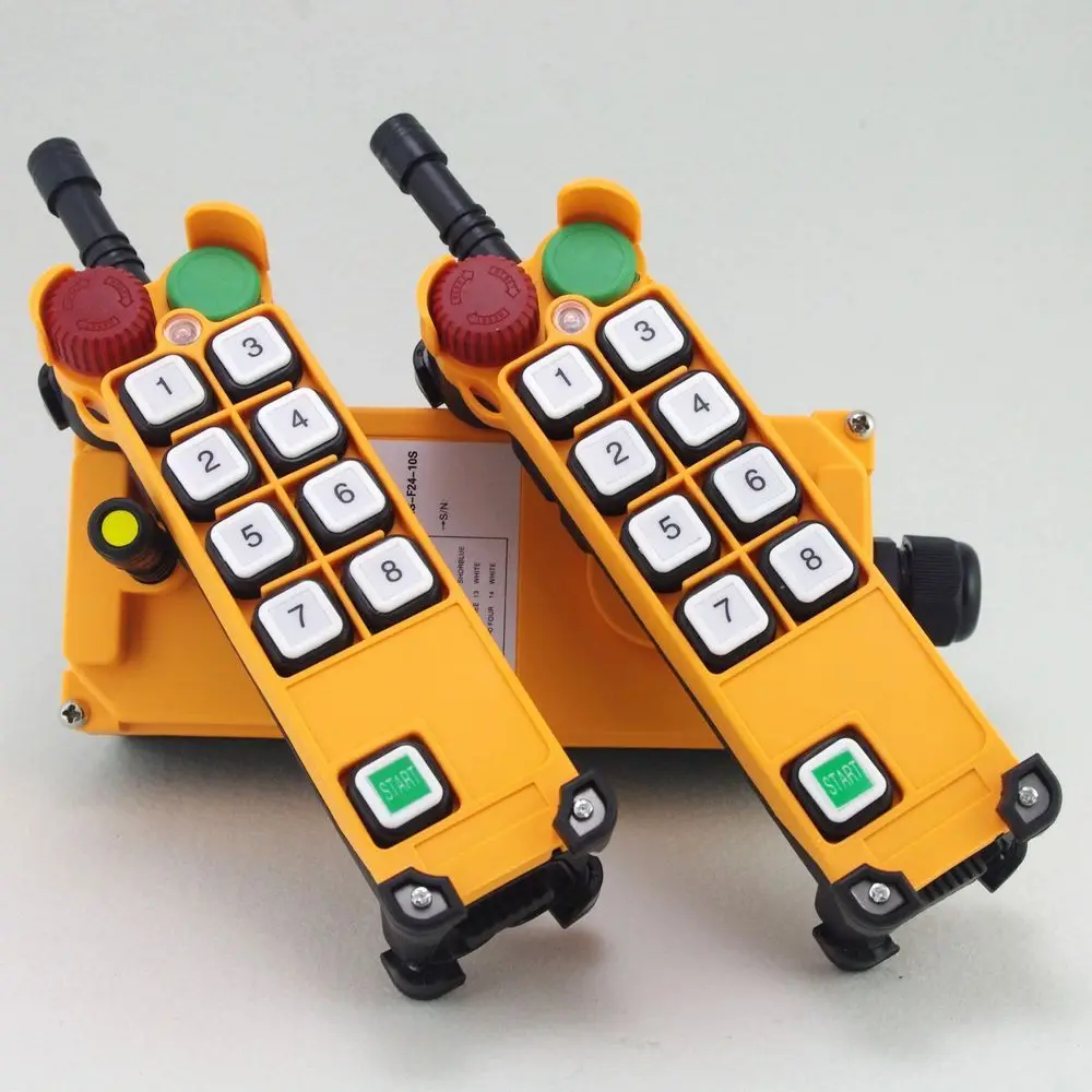 

1PCS 4 Motion 1 Speed 2 transmitters Hoist Crane Remote Control System Emergency-Stop