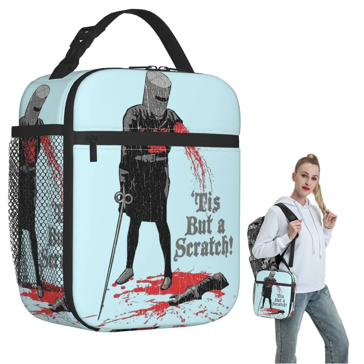 'Tis But A Scratch Insulated Lunch Bag for Women Kids Leakproof Food Boxes Thermal Lunch Box Tote