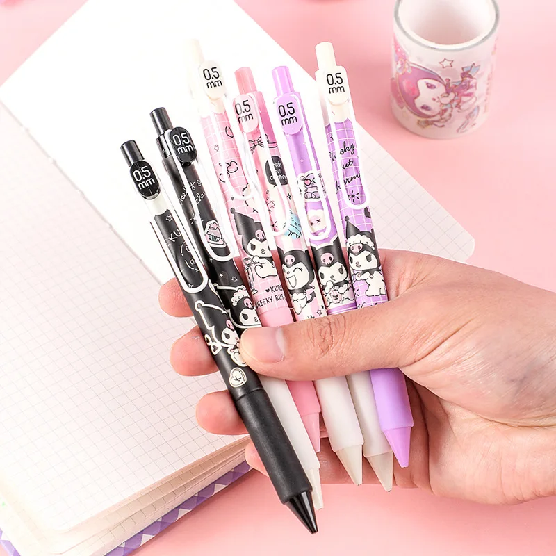 6/36pcs sanrio Kuromi Mechanical Pencils Student Writing 0.5mm Automatic Pencil Kids Stationery School Office Supplies wholesale