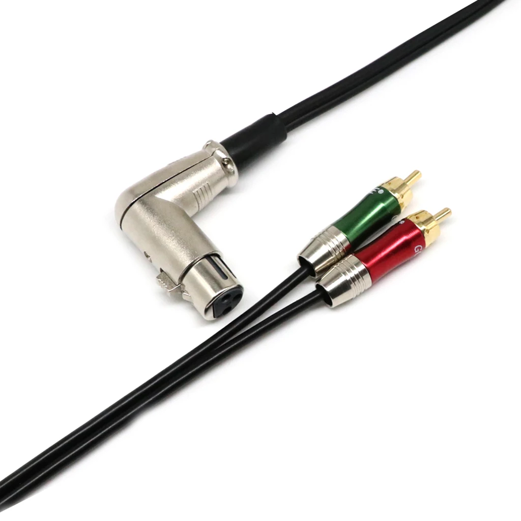 Metal XLR Female to RCA Adapter OFC Y Splitter Cable Lightweight for Home Audio Theater Integration view 3