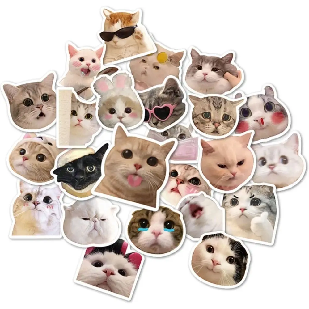 New 50PCS Cartoon Sticker Kitten Cute Journal Sticker Removable Waterproof Decoration iPad