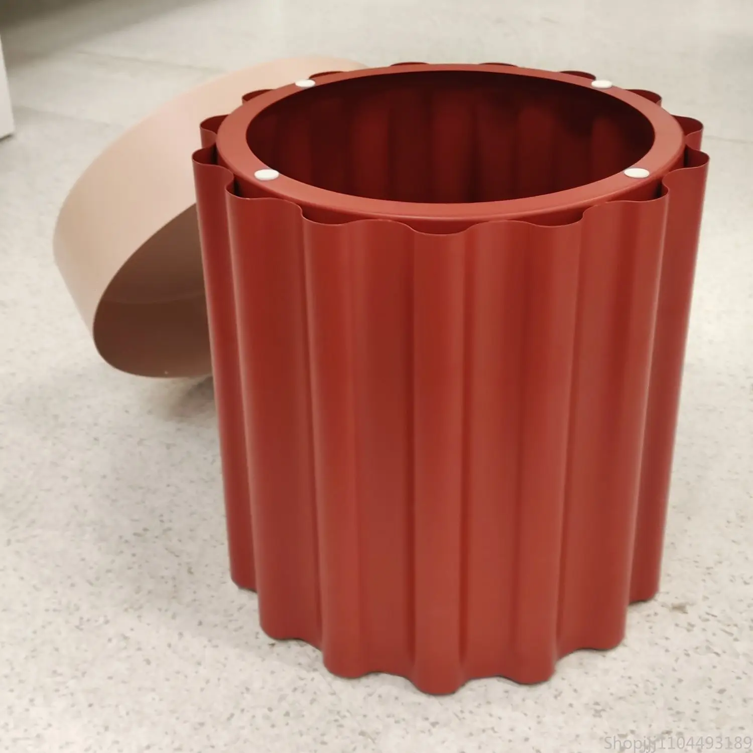 Tessamans-Style Side Table - 2024 Dopamine Pink Limited Edition, Multi-Functional Tea Table with Hidden Storage