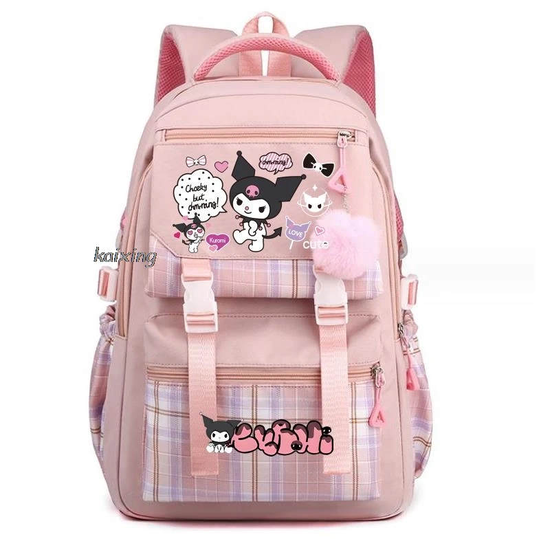 Piękny plecak Kuromi Melody Cartoon Student nastolatki Bookbag plecak sportowy chłopiec dziewczyna Bagpack Laptop kobiety tornister podróżny