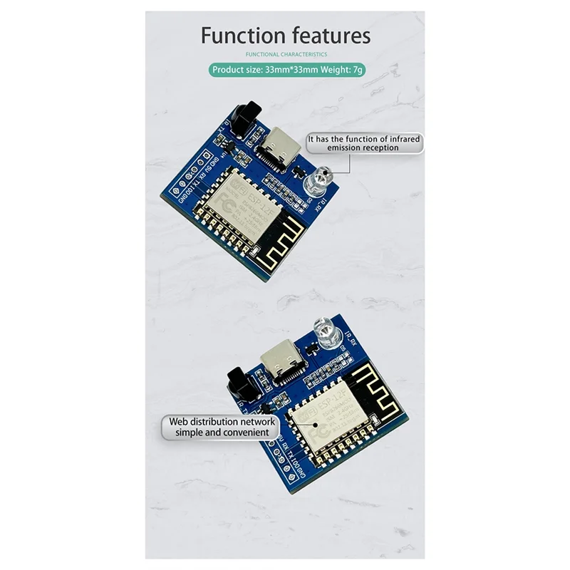 Y19A ESP8266 Infrared Transmitting And Receiving For NEC Command Wifi Transparent Transmission Module
