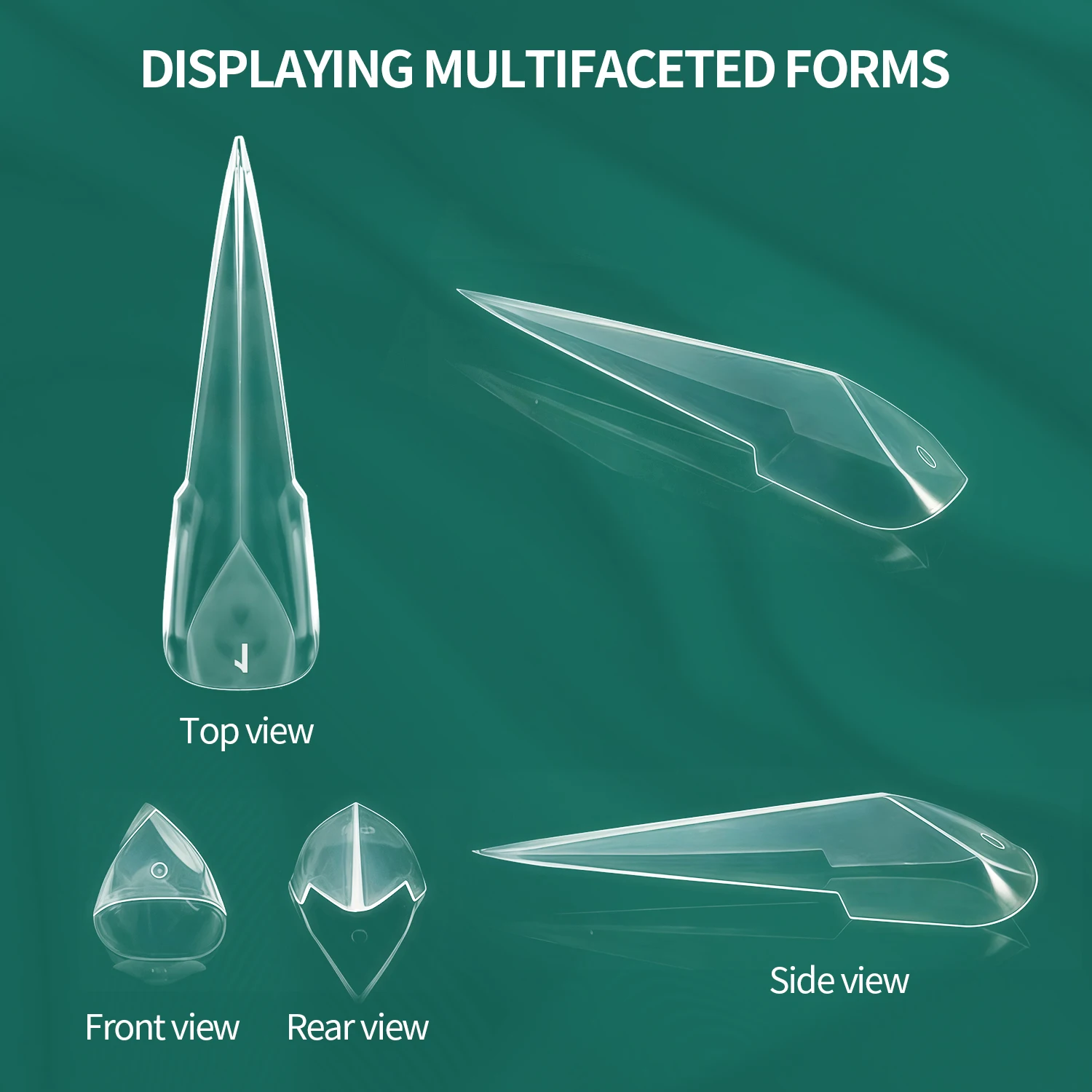 Nailpop Mechanical Nail Form 70/140Pcs Unique Dragon Claw Clear Nail Extension Forms 14 Sizes Easy DIY Salon Nail Art Tool