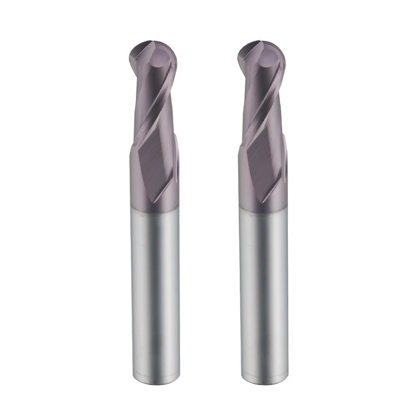 HRC62 كربيد الكرة الأنف نهاية مطحنة CNC راوتر بت R0 5 R1 R2 R3 R4 R5 R6 R8 قاطع كربيد التنغستن
