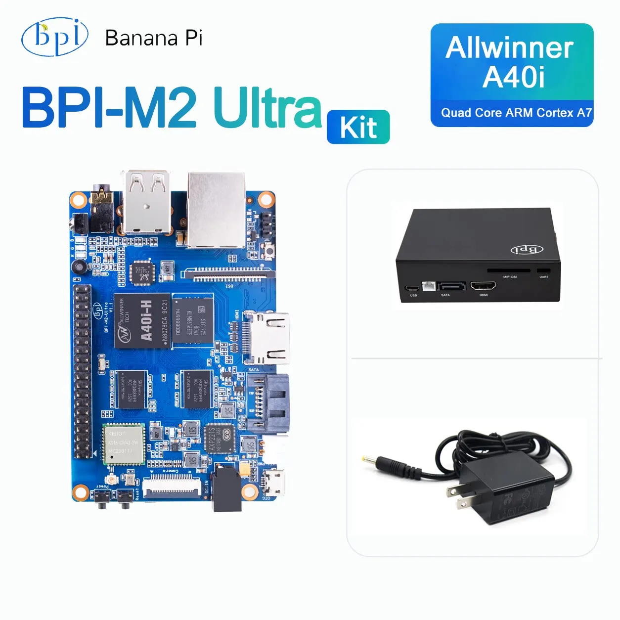 Banana Pi BPI-M2 Ultra Open Source Dev Board Hot-Selling Bundle Kit