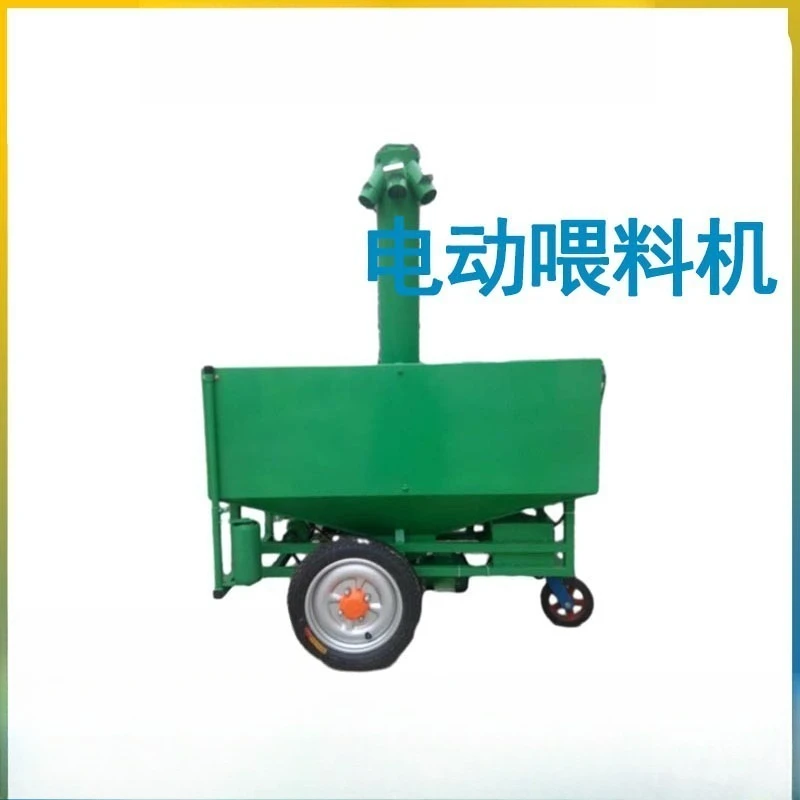 small chicken farm feeder electric push chicken duck goose feed cart automatic feeding machine