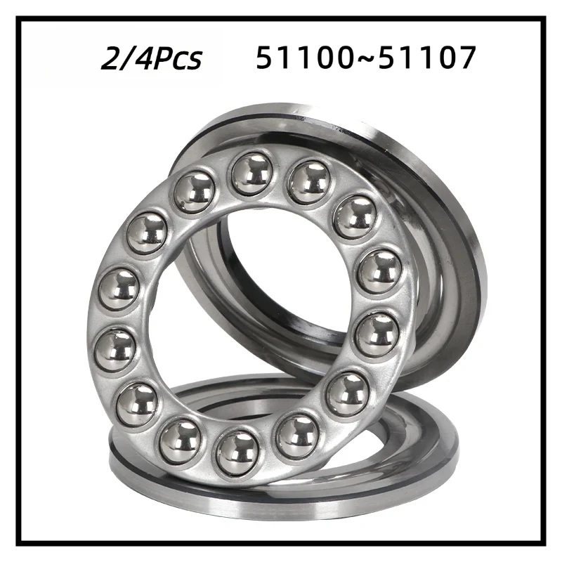 2-4pcs Durable High Quality Plane Thrust Ball Bearing 51100 51101 51102 51103 51104 51105 51106 51107