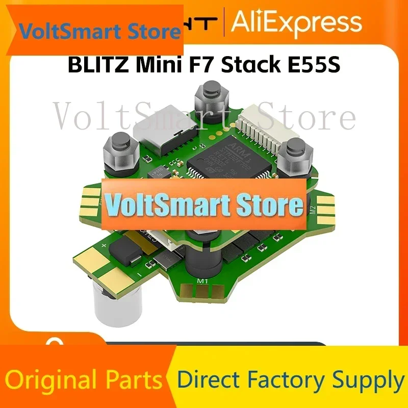 VoltSiFlight BLITZ Mini F7 Stack With BLITZ Mini F7 V1.2 Flight Controller / BLITZ Mini E55S 4-IN-1 2-6S ESC For FPV Parts Racin