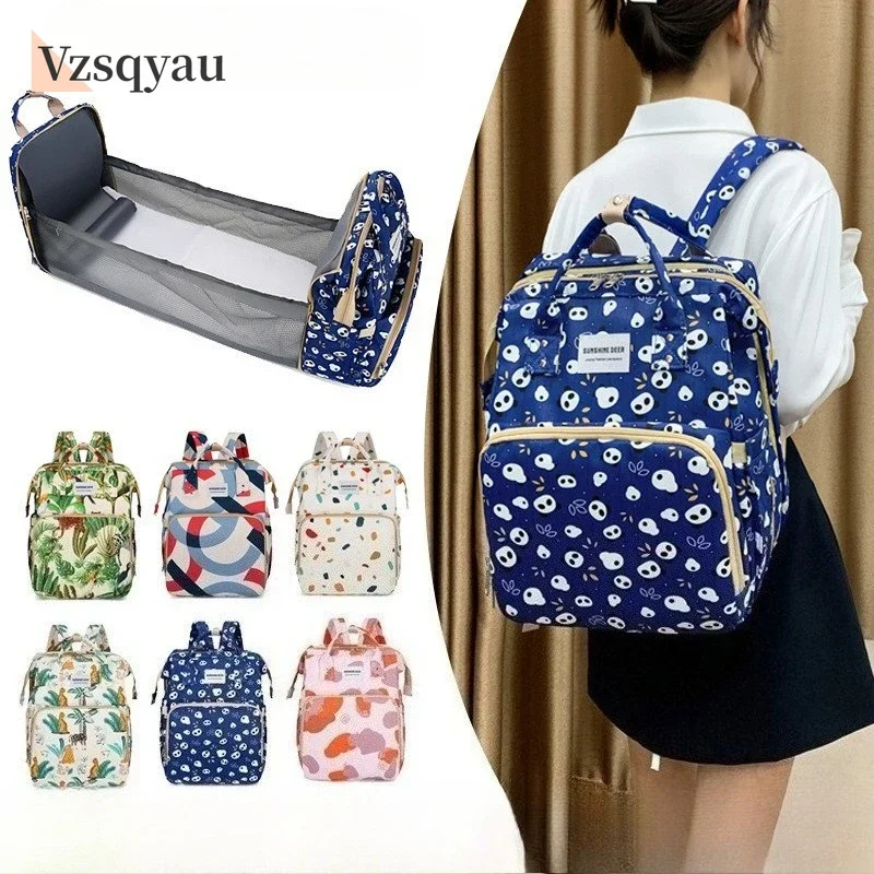 

Large Capacity Nappy Milk Bottle Backpacks with Changing Mat Convenient Baby Nursing Bags Gift Mommy Diaper Bags Baby Bed Mother