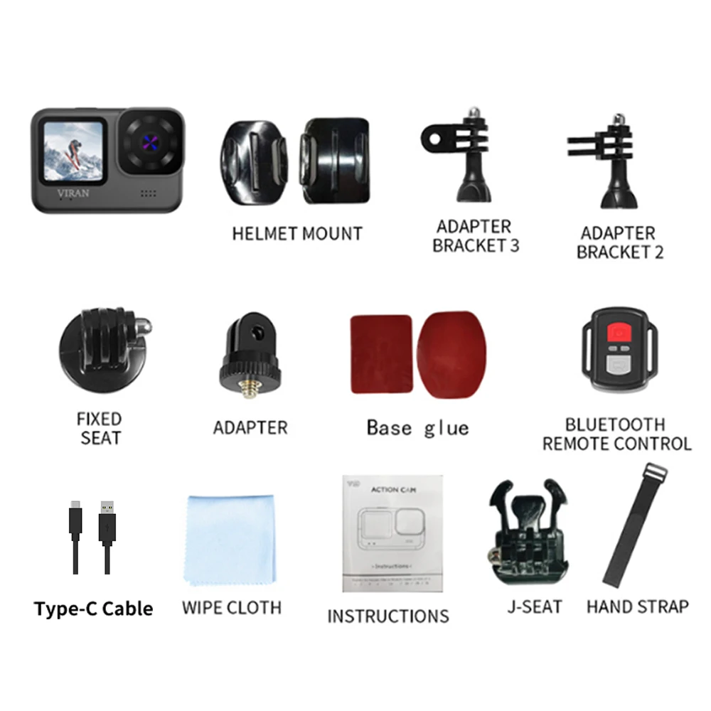 CERASTES V11 5K 4K60FPS WiFi Anti-shake Action Camera Go With Remote Control Screen Waterproof Sport Camera pro drive recorder