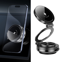 Universal Car Magnetic Vacuum Adsorption Bracket With Wireless Charger 360 degree Rotating Phone Holder Car Phone Folding Stand