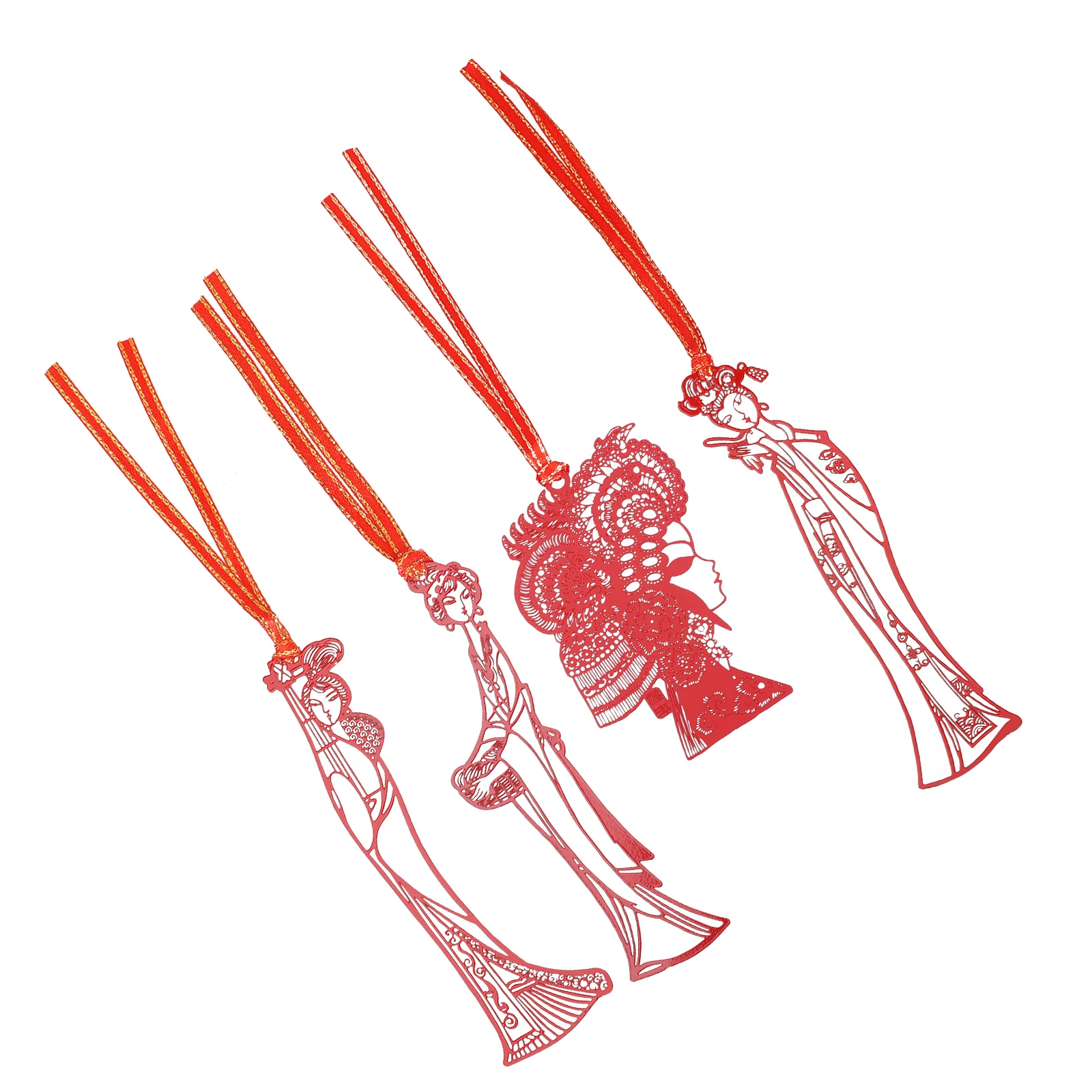 

4pcs Metal Creative Diy Hollow Craft Bookmark Light Stainless Steel Bookmark Page Marker For Reading Bookmarks Gift Student