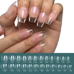 MYBORMULA 120pcs XXS Short Soft Gel Press On Nails Tips for super small nail beds Extension Full Cover Fake Nail Supplies Trendy