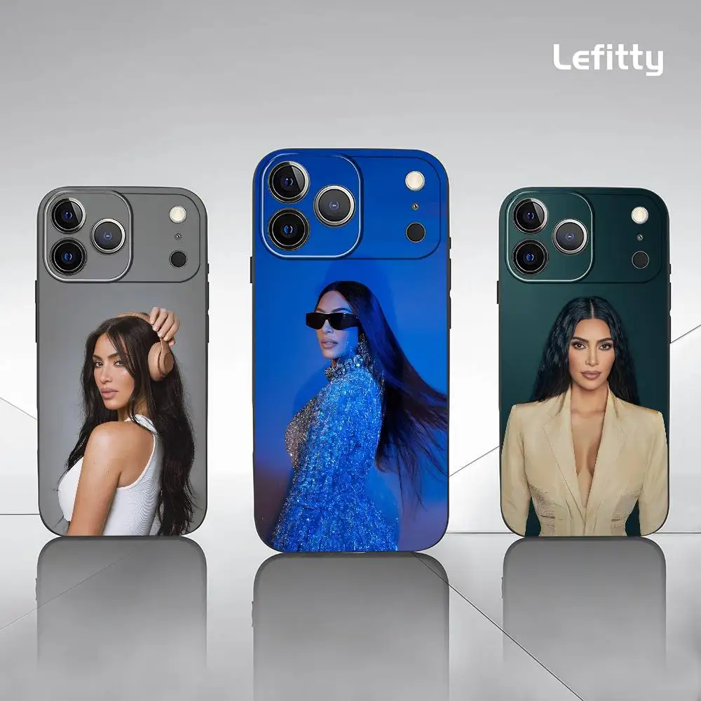 

Actor K-Kim K-Kardashian Phone Case For iPhone 17 16 15 14 13 Pro Max Plus Mini Black Frosted Soft Shell Funda
