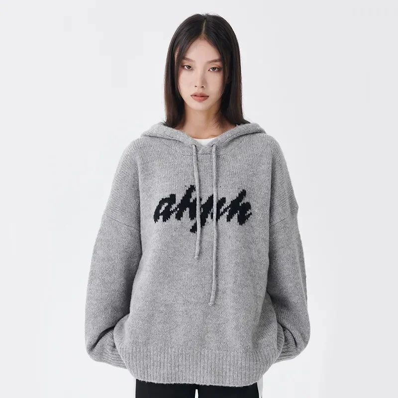 China-Chic Brand Lazy Style Loose Fashion Simple Commuting Hooded Sweaters For Men Women Lovers 2023 Spring Top New Loose Knit