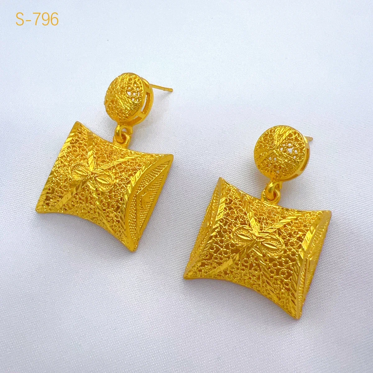 New Dubai Luxury Irregular Necklace And Earrings Sets For Women Indian Ethiopian Bridal 24k Gold Color Jewelry Set Wedding