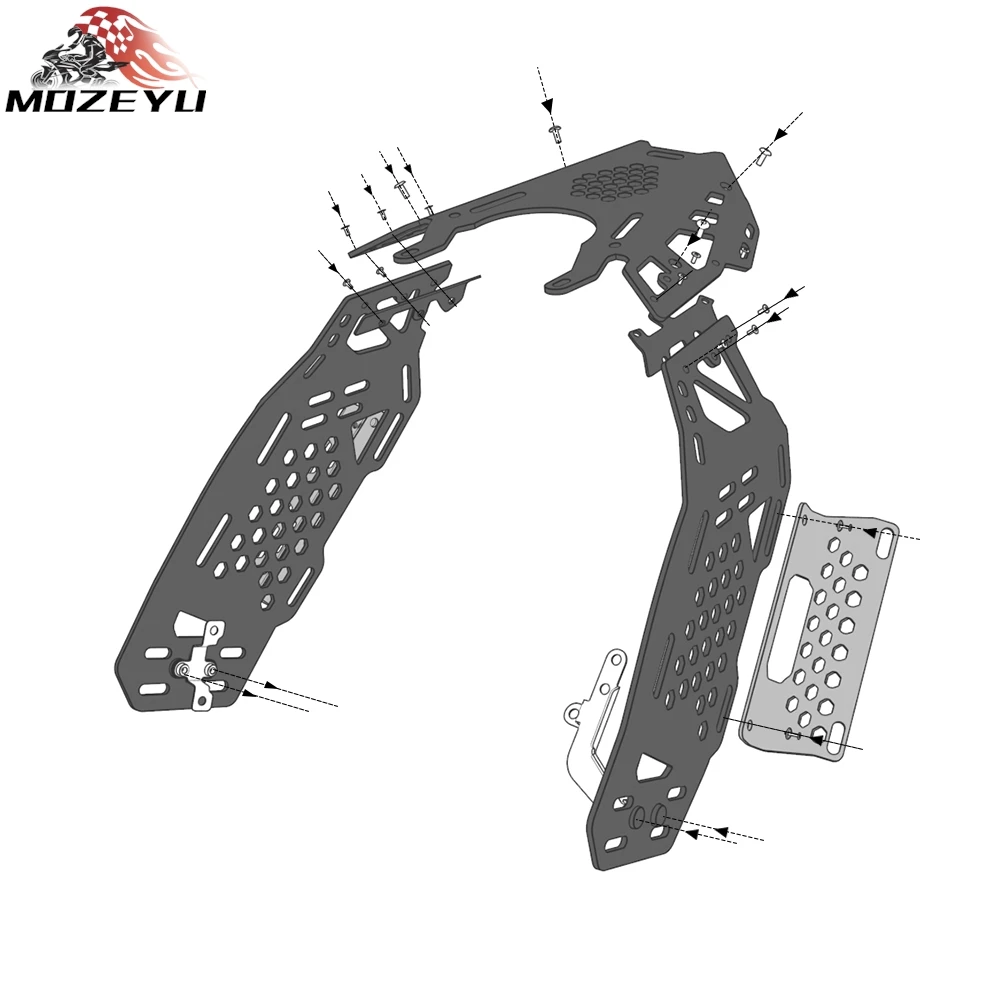 For KOVE 450 Rally 450RALLY 2023 2022 2024 2025 Rear Luggage Fender Luggage Rack Cargo Saddlebag Holder Shelf Bracket Supports