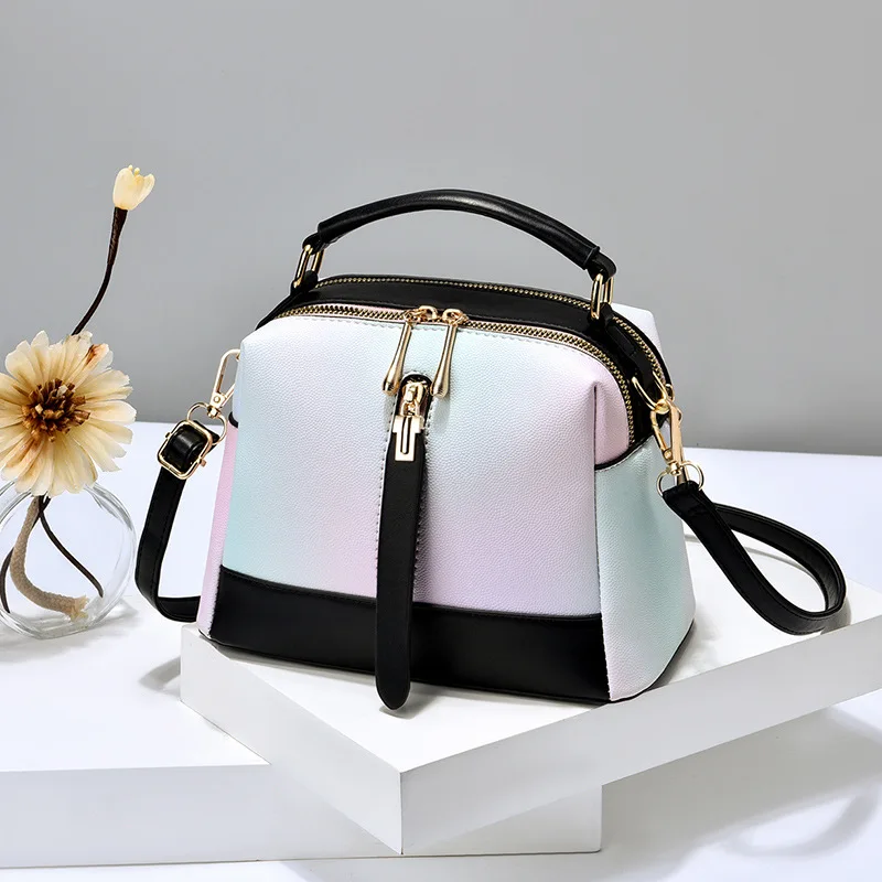 Spring and summer ins texture multi-color small bag for women 2022 new fashion texture small crowd one shoulder messenger bag