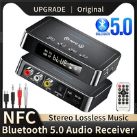 Bluetooth 5.0 Receiver Transmitter FM Stereo AUX 3.5mm Jack RCA Optical Handsfree Call NFC Wireless Audio Adapter Car Speaker TV