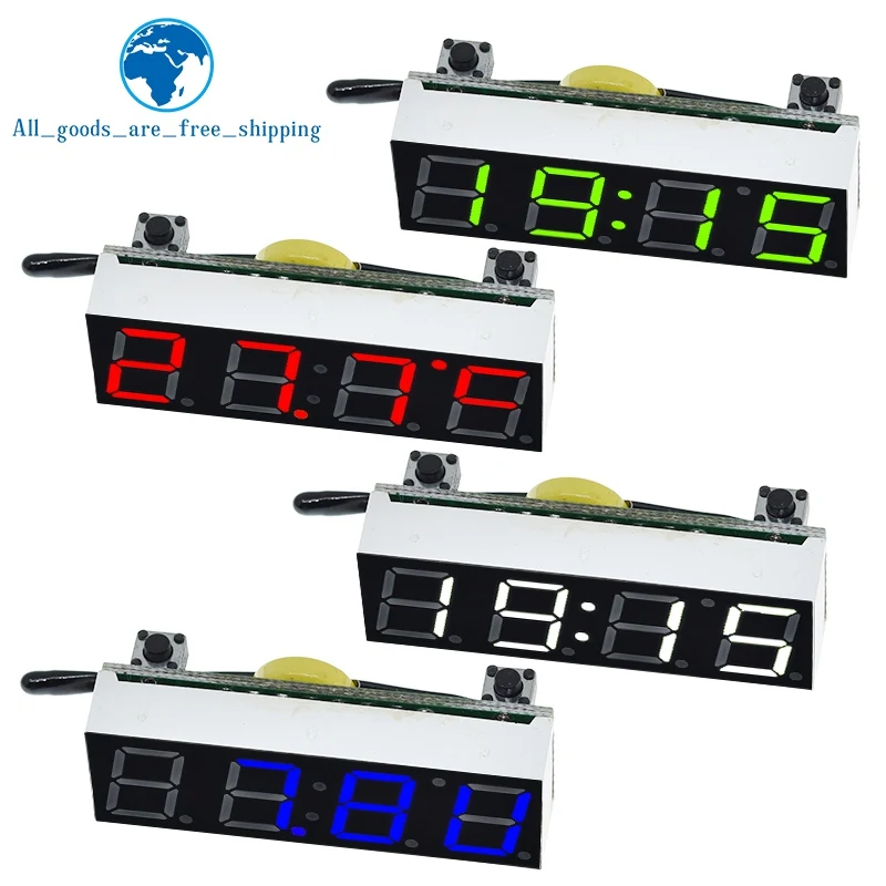 TZT 3 In 1 LED RX8025T Digitaluhr Temperatur Spannungsmodul DIY Zeit/Thermometer/Voltmeter DC 5-30 V für Arduino