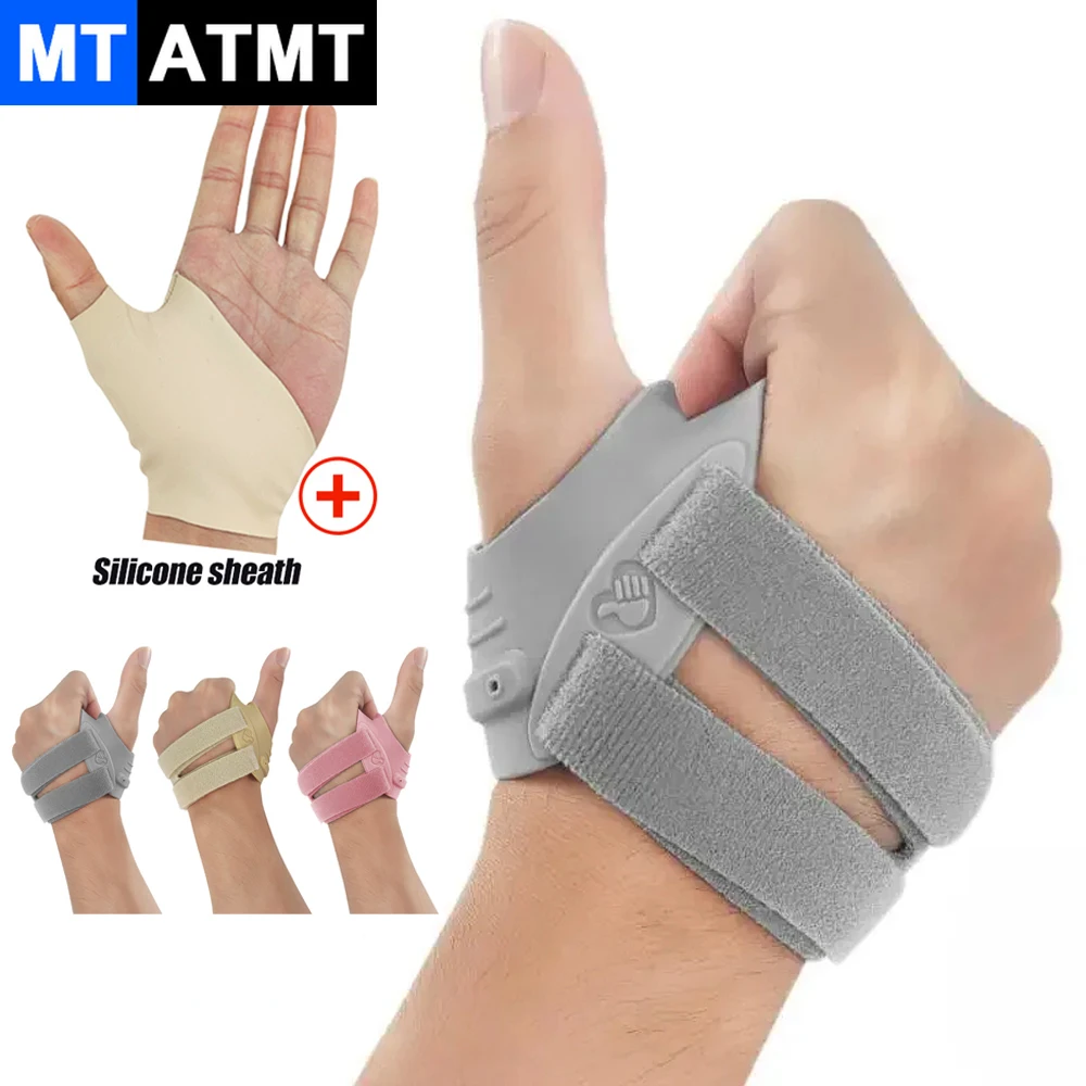 CMC Thumb Brace, Comfortable Thumb Splint for CMC Joint Pain, Arthritis, Thumb Stabilizing Orthosis with Sleeve for Women Men