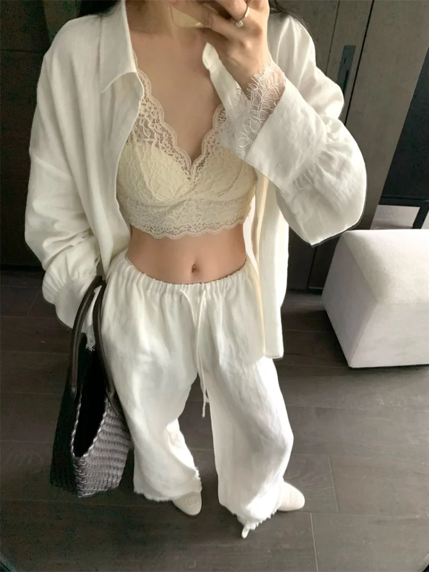 에일리언 키티 오피스룩 시크 세트 여성 우아한 데일리 슬림 솔리드 셔츠 2025 머메이드 스커트 워크웨어 신상 여름 스트레이트 팬츠