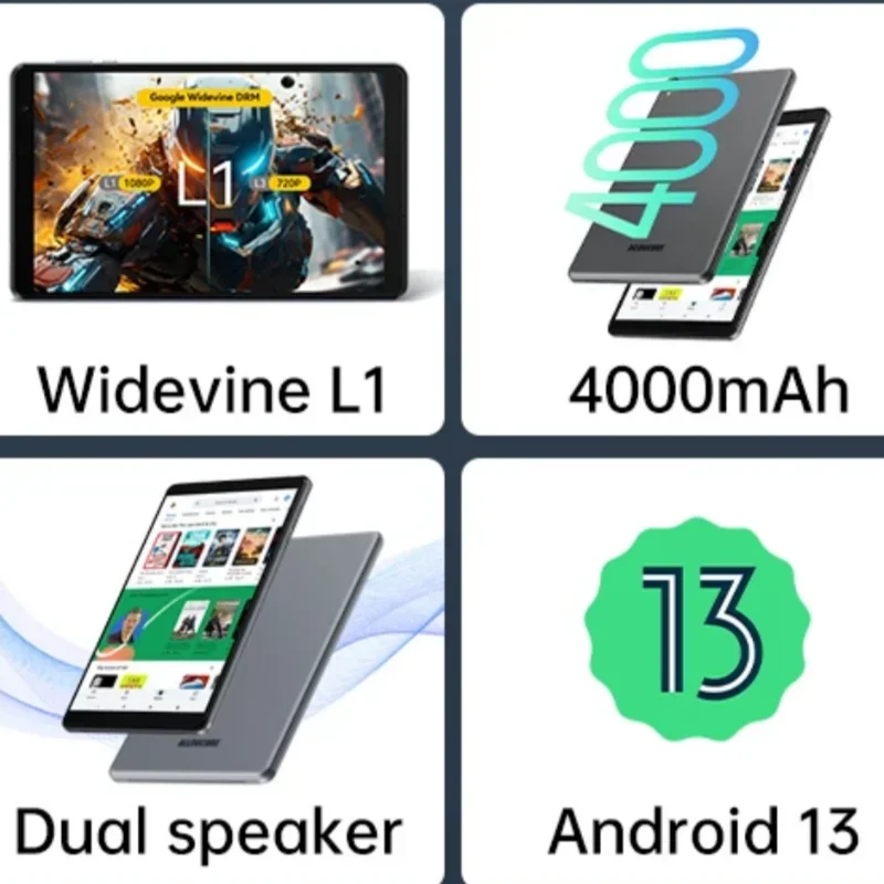 Alldocube-Iplay50 Mini Lite Android 13, Version globale, Tamanho Mini, 8 ", 4 Go de RAM, 64 Go, Dean, 4000mAh, WiFi 5G