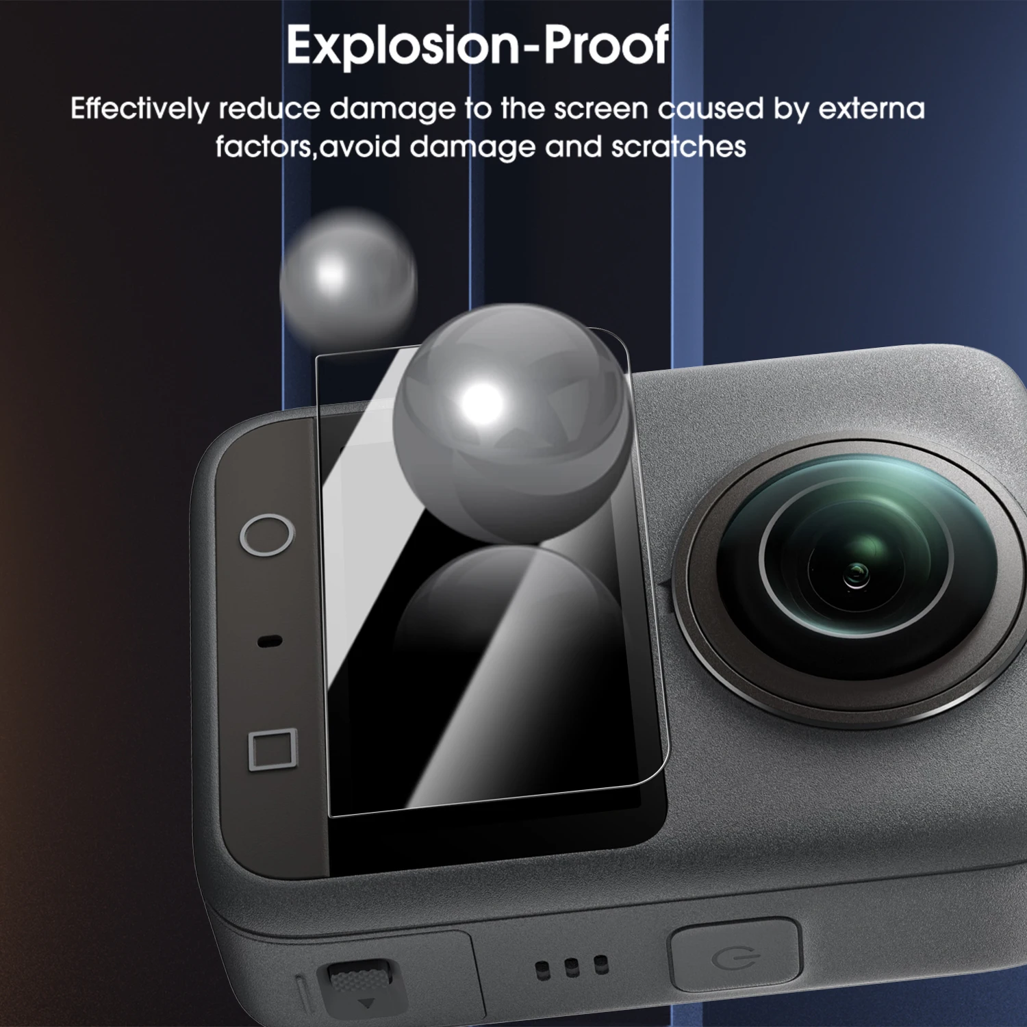 3in1 زجاج سيليكون قاعدة حامل ل DJI OSMO 360 كاميرا 9H حامي الشاشة المضادة للانزلاق قاعدة ثابتة حامل سطح المكتب جبل ل OSMO360