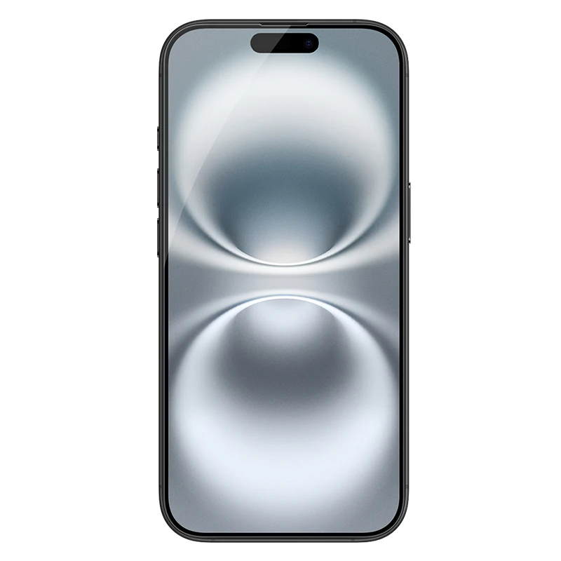 NILLKIN Vidrio antiexplosión para iPhone 16/16 Plus/16 Pro/16 Pro Max, protección de bordes de cobertura total 9H, ultrafino y sin burbujas