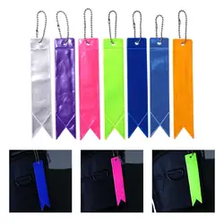 Pendant Bag Keychain Ornaments Reflectors Auto Decoration Reflective Keychains Car Keyrings Reflective Pendant Reflective Strip