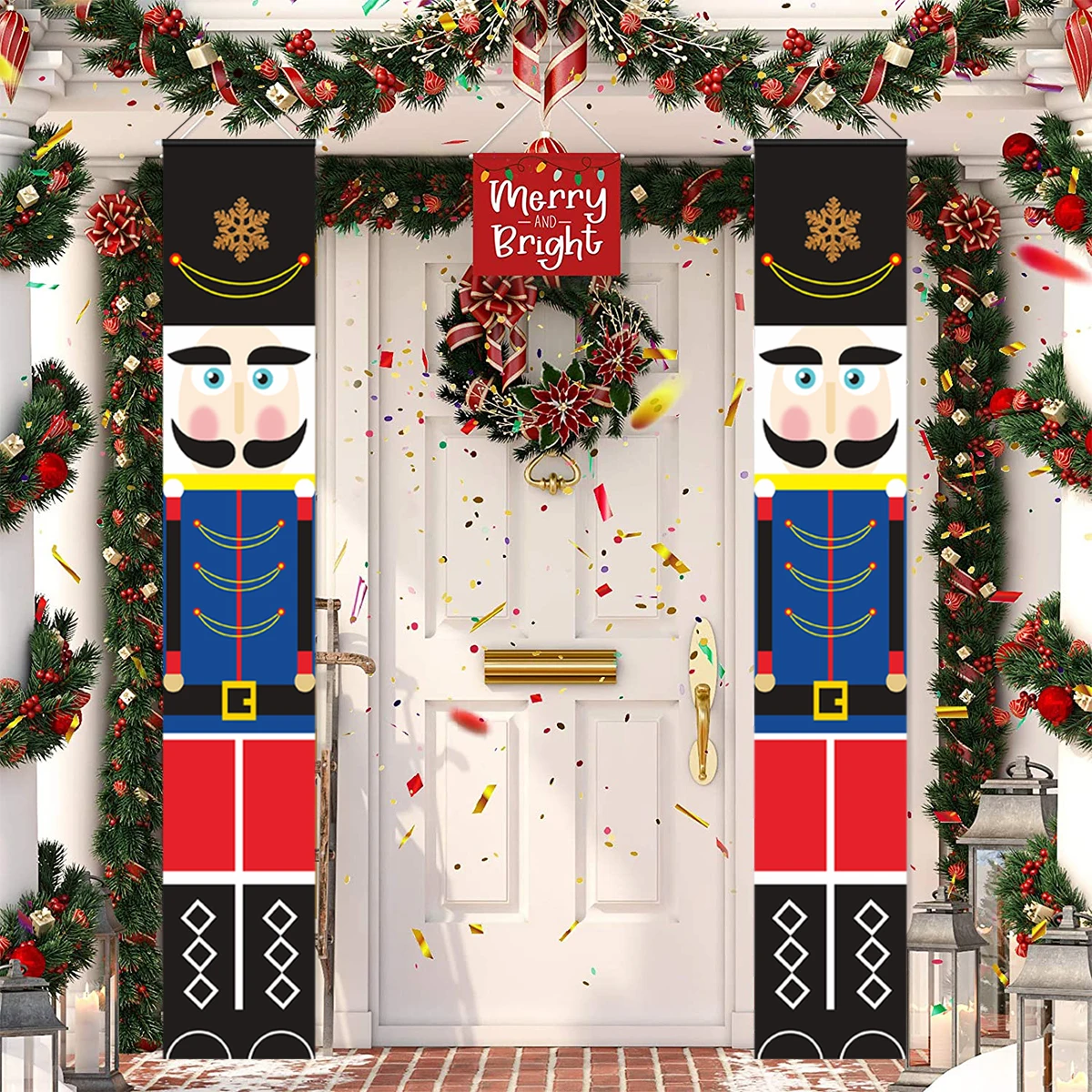 

Christmas Door Curtain Nutcracker Soldier Banner Merry Christmas Decorations For Home 2022 Xmas Navidad Cristmas Gifts New Year